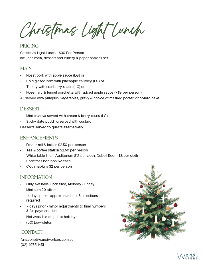 Christmas Light Lunch